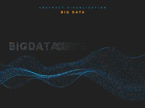 Big data background. Information streams system vector illustration Stock-Illustration
