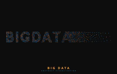 Big data background. Information streams system vector illustration Stock Illustration