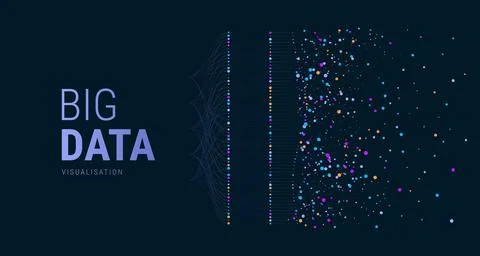 Big data background. Social network concept with connected lines and dots Illustrazione stock