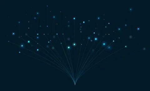 Big data background. Social network concept with connected lines and dots Illustrazione stock