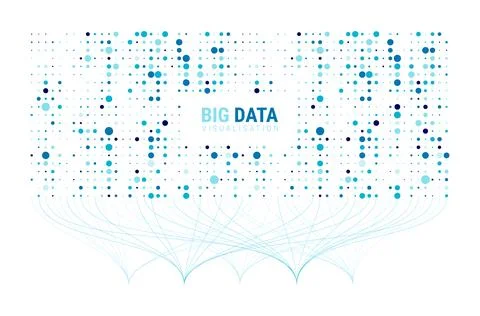 Big data background. Social network concept with connected lines and dots Illustrazione stock