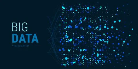 Big data background. Social network concept with connected lines and dots Stock Illustration