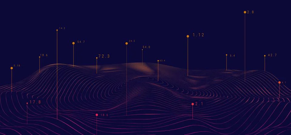 Big data background. Social network concept with connected lines and dots Illustrazione stock