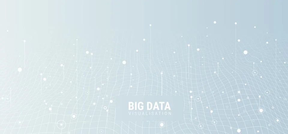 Big data background. Social network concept with connected lines and dots Stock Illustration