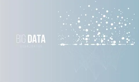 Big data background. Social network concept with connected lines and dots Stock Illustration