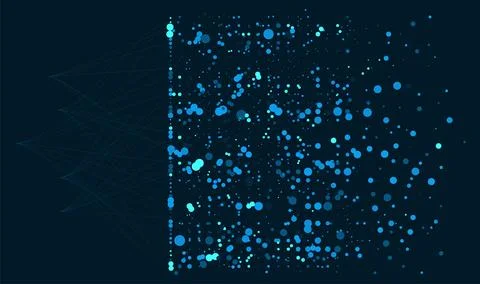 Big data background. Social network concept with connected lines and dots Illustrazione stock