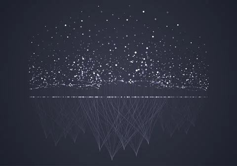 Big data background. Social network concept with connected lines and dots Stock Illustration