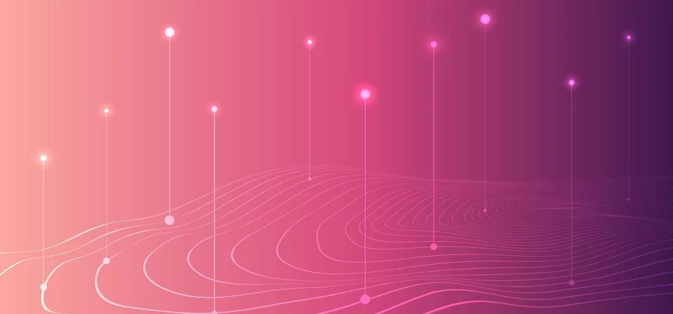 Big data background. Social network concept with connected lines and dots Stock Illustration