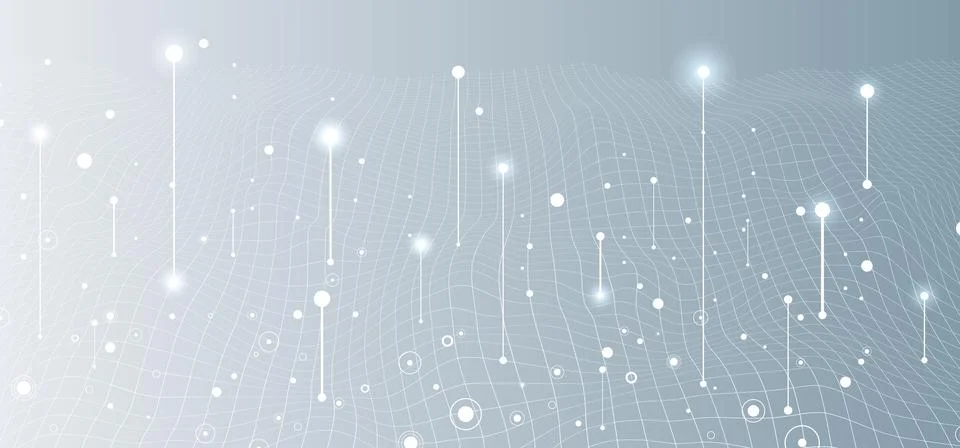Big data background. Social network concept with connected lines and dots Illustrazione stock