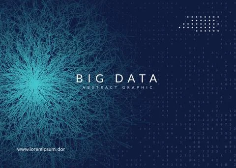 Big data background. Technology for visualization, artificial in Stock Illustration