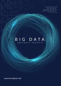 Big data background. Technology for visualization, artificial in 스톡 일러스트