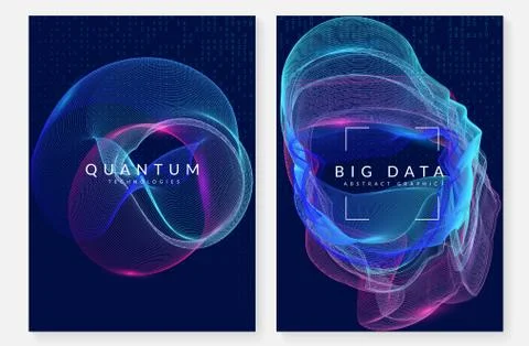 Big data background. Technology for visualization, artificial in Stock Illustration