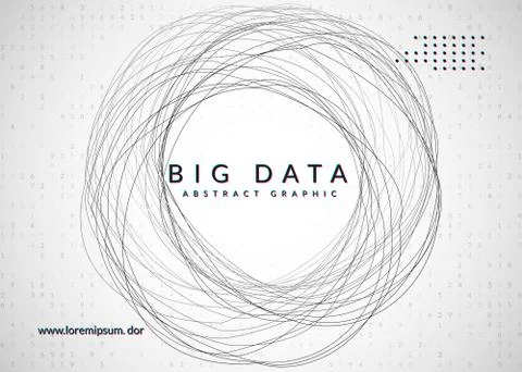 Big data background. Technology for visualization, artificial in 스톡 일러스트