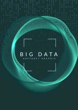 Big data background. Technology for visualization, artificial in Stock Illustration