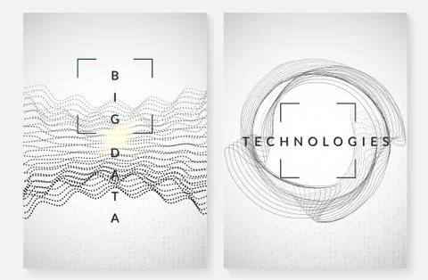 Big data background. Technology for visualization, artificial in Stock Illustration