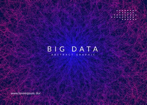 Big data background. Technology for visualization, artificial in Stock Illustration