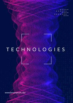 Big data background. Technology for visualization, artificial in Illustrazione stock