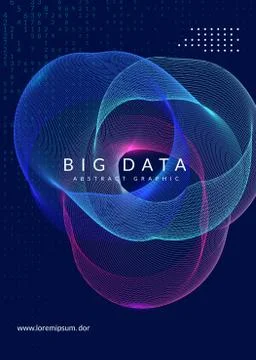 Big data background. Technology for visualization, artificial in Stock Illustration