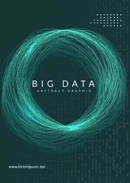 Big data background. Technology for visualization, artificial in 스톡 일러스트
