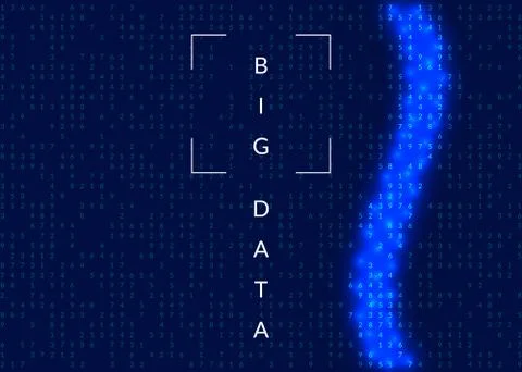 Big data background. Technology for visualization, artificial in Stockillustratie