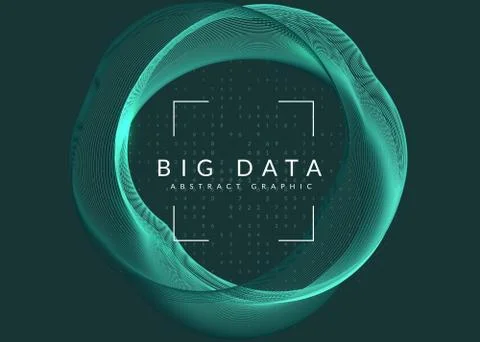 Big data background. Technology for visualization, artificial in Illustrazione stock