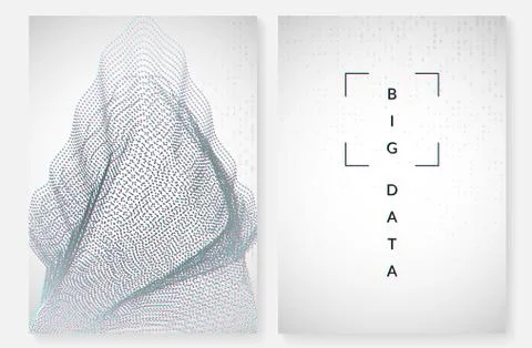Big data background. Technology for visualization, artificial in Stock Illustration