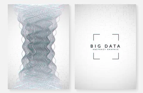 Big data background. Technology for visualization, artificial in Stock Illustration