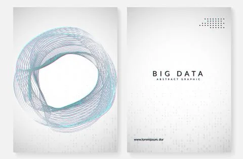 Big data background. Technology for visualization, artificial in Stock Illustration