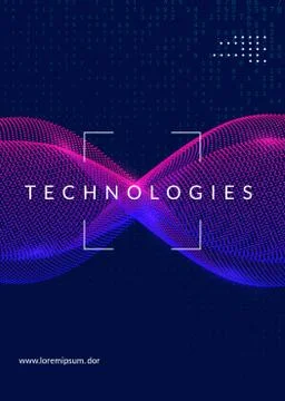 Big data background. Technology for visualization, artificial in Stock Illustration