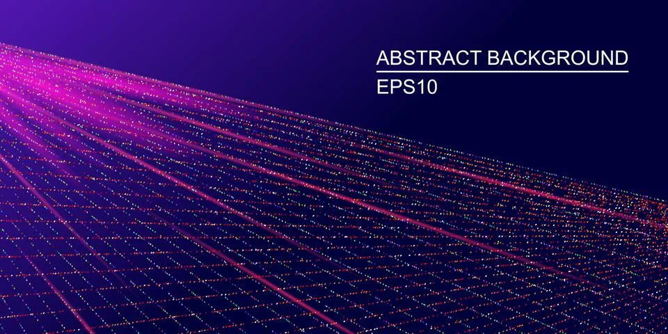 Big data background vector illustration. Information streams. Future technology Illustrazione stock