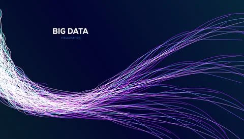 Big data background vector illustration. Information streams. イラスト素材