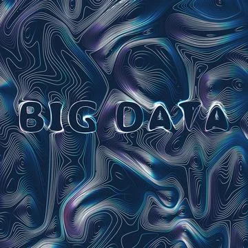 Big data background vector illustration. Information streams. Future technolo 스톡 일러스트