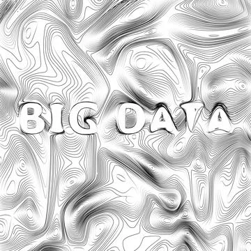 Big data background vector illustration. Information streams. Future technolo 스톡 일러스트