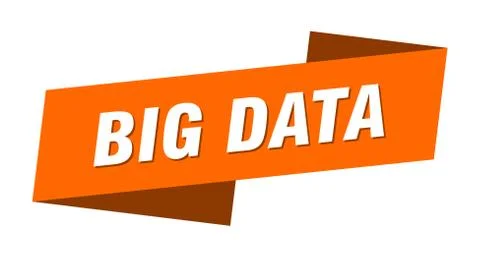 Big data banner template. big data ribbon label sign Stock Illustration