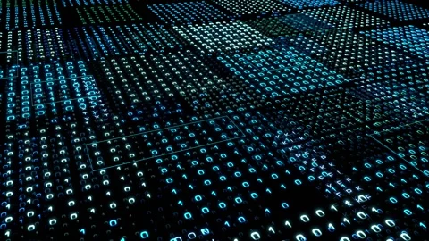 Big data, binary code, AI data (Artificial Intelligence), computer language. Stock Footage 316313656