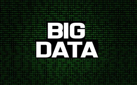 Big data on binary code background Illustrazione stock