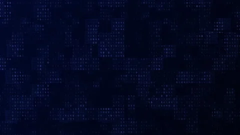 Big Data Binary Code Futuristic Information Technology Stock Footage 337091653