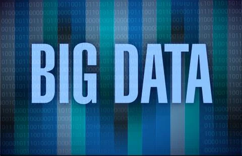 Big data binary illustration design Illustrazione stock