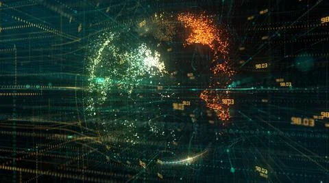 Big data binary information technology cloud computing internet of things IOT 스톡 일러스트