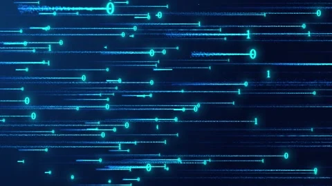 Big data binary numbers rain scroll Stock Footage 288096927