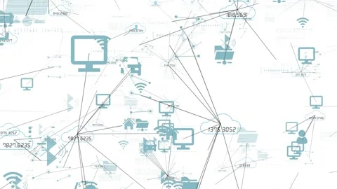 Big data binary visualization cloud computing internet of things IOT Stock Footage 151935870