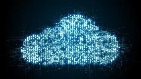 Big data binary visualization cloud computing internet of things IOT  스톡 일러스트