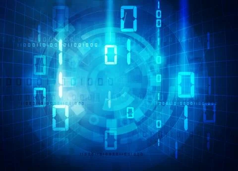 Big data blue background Illustrazione stock