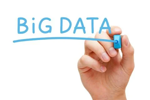Big data blue marker Stock Illustration