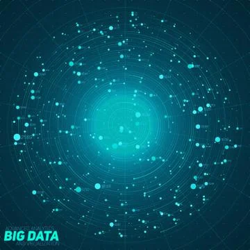 Big data blue visualization. Futuristic infographic. Information aesthetic de Stock Illustration