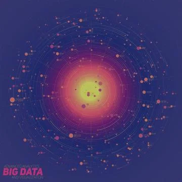 Big data blue visualization. Futuristic infographic. Information aesthetic de Stock Illustration