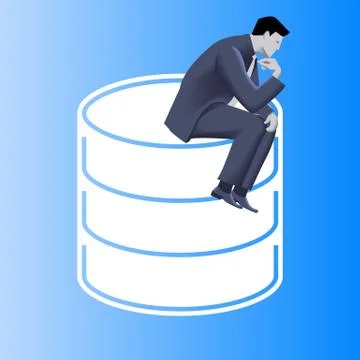 Big data business concept Stock Illustration