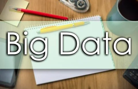 Big Data -  business concept with text Stock Photos