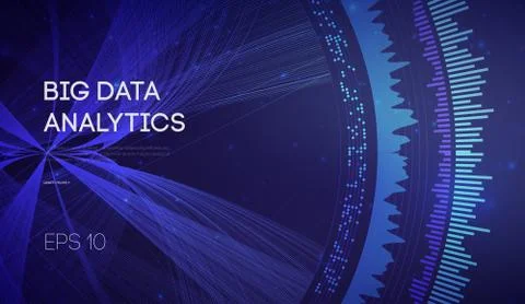 Big Data. Business inteligence technology background. Binary code algorithms Stock Illustration