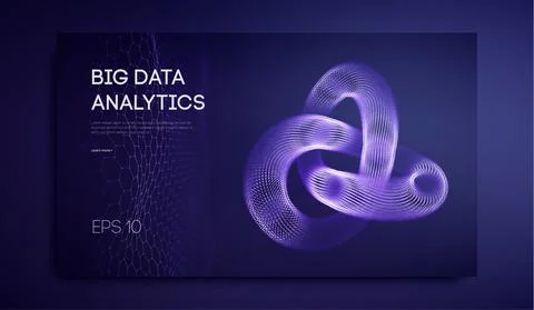 Big Data. Business inteligence technology background. Binary code algorithms Stock Illustration